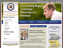 Tablet Screenshot of heritageseminary.com